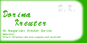 dorina kreuter business card